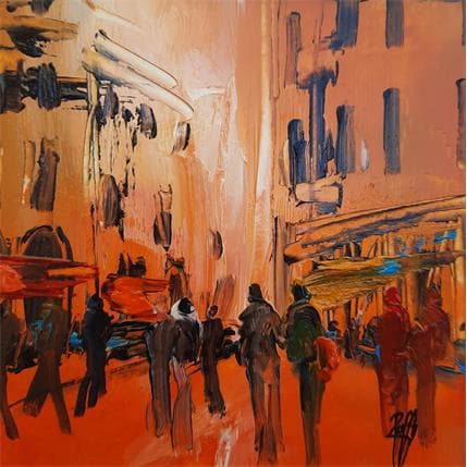 Painting Orangée by Raffin Christian | Painting Figurative Acrylic, Oil Life style
