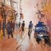 Painting Vielle ville by Raffin Christian | Painting Figurative Life style Oil Acrylic