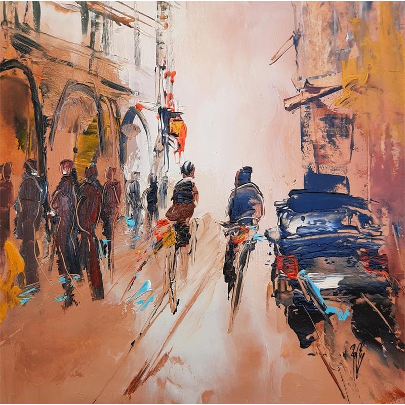Painting Vielle ville by Raffin Christian | Painting Figurative Life style Oil Acrylic