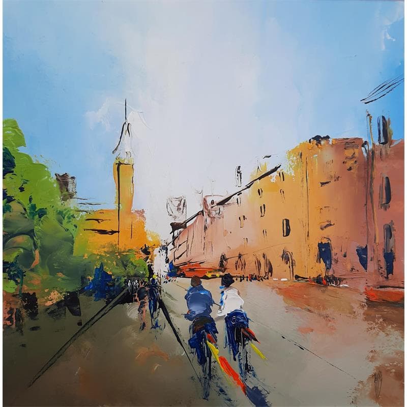 Peinture Balade a deux par Raffin Christian | Tableau Figuratif Scènes de vie Huile Acrylique