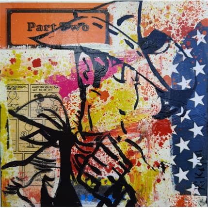 Peinture Lucky Luke par Kikayou | Tableau Pop-art Graffiti Icones Pop