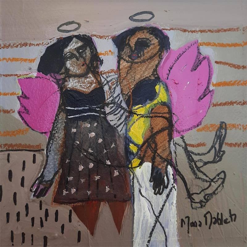 Peinture No Title par Nahleh Mona | Tableau Figuratif Portraits Acrylique