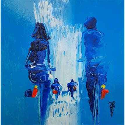 Painting Bleu by Raffin Christian | Painting Figurative Acrylic, Oil Life style