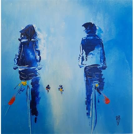 Painting En famille 1 by Raffin Christian | Painting Figurative Acrylic, Oil Life style