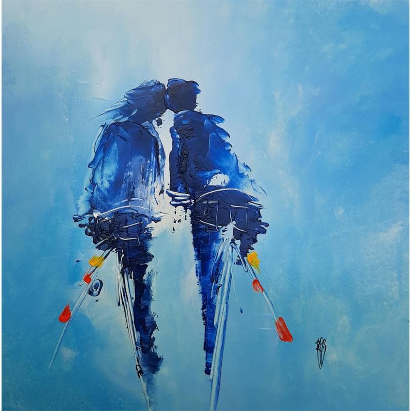 Peinture Tendresse par Raffin Christian | Tableau Figuratif Scènes de vie Huile Acrylique