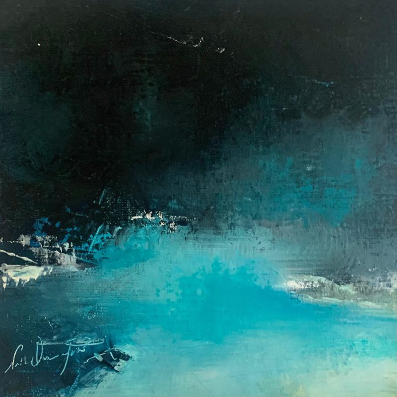 Painting Ce long silence by Dumontier Nathalie | Painting Abstract Minimalist Oil