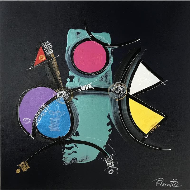 Peinture Max par Perrotte | Tableau Abstrait Minimaliste Acrylique