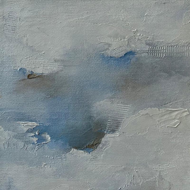 Peinture la tête dans les nuages par Dumontier Nathalie | Tableau Abstrait Minimaliste Huile