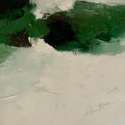 Peinture l'odeur des fougères par Dumontier Nathalie | Tableau Abstrait Huile minimaliste