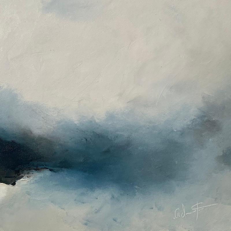Painting le vent de la mer by Dumontier Nathalie | Painting Abstract Minimalist Oil