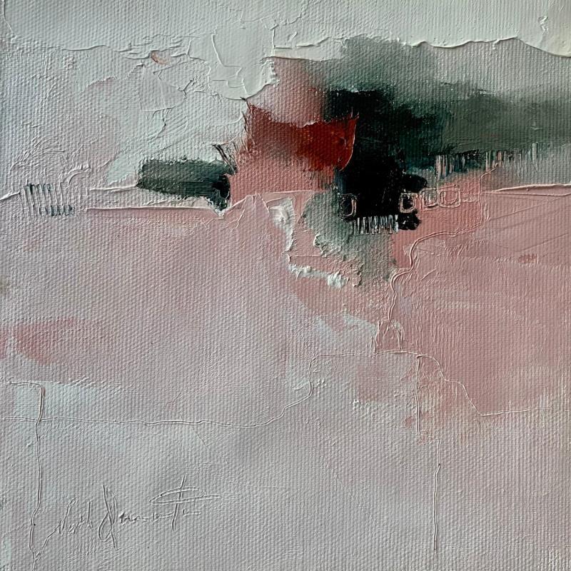 Peinture Mettre du rose dans sa vie par Dumontier Nathalie | Tableau Abstrait Minimaliste Huile
