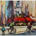 Painting Busy day in Paris by Joro | Painting Figurative Urban Oil