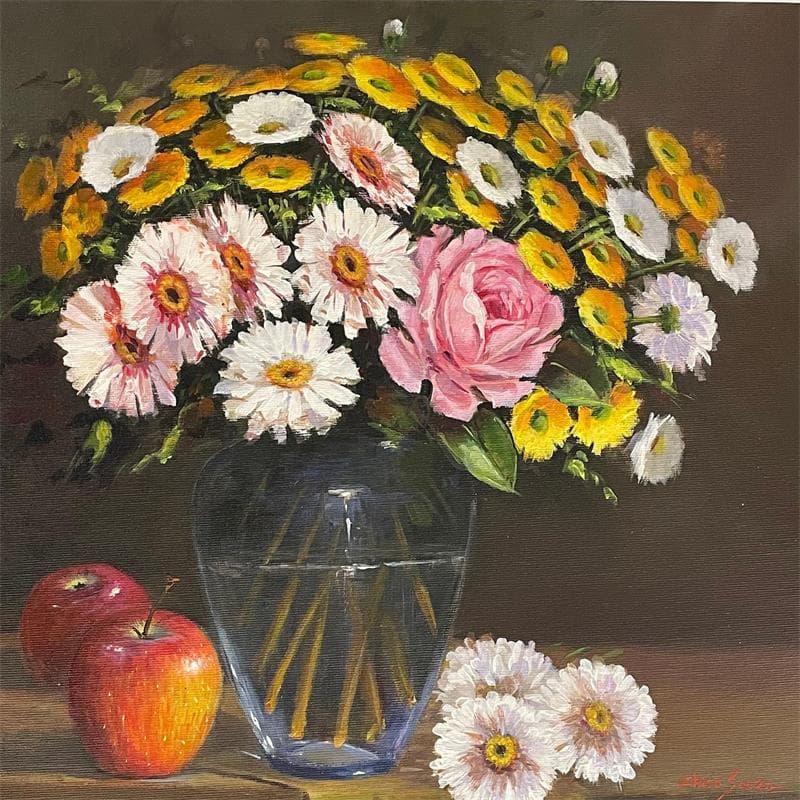 Painting campo feliz by Chico Souza | Painting Figurative Still-life Oil