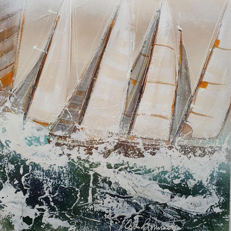 Painting Régate by Ortis-Bommarito Nicole | Painting Figurative Marine Acrylic