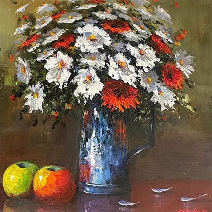 Painting Mesa de mogno by Chico Souza | Painting Figurative Oil Still-life