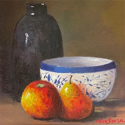 Painting casamento perfeito by Chico Souza | Painting Figurative Oil Still-life