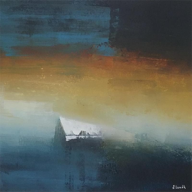 Painting The lonely house by Lundh Jonas | Painting Figurative Minimalist Acrylic