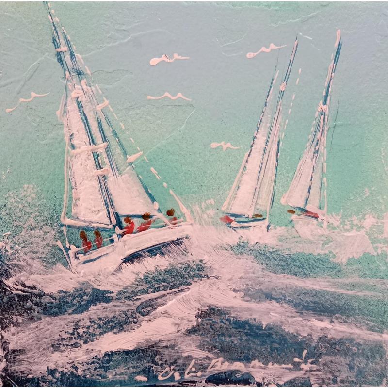 Peinture Tranquille par Ortis-Bommarito Nicole | Tableau Figuratif Marine Acrylique