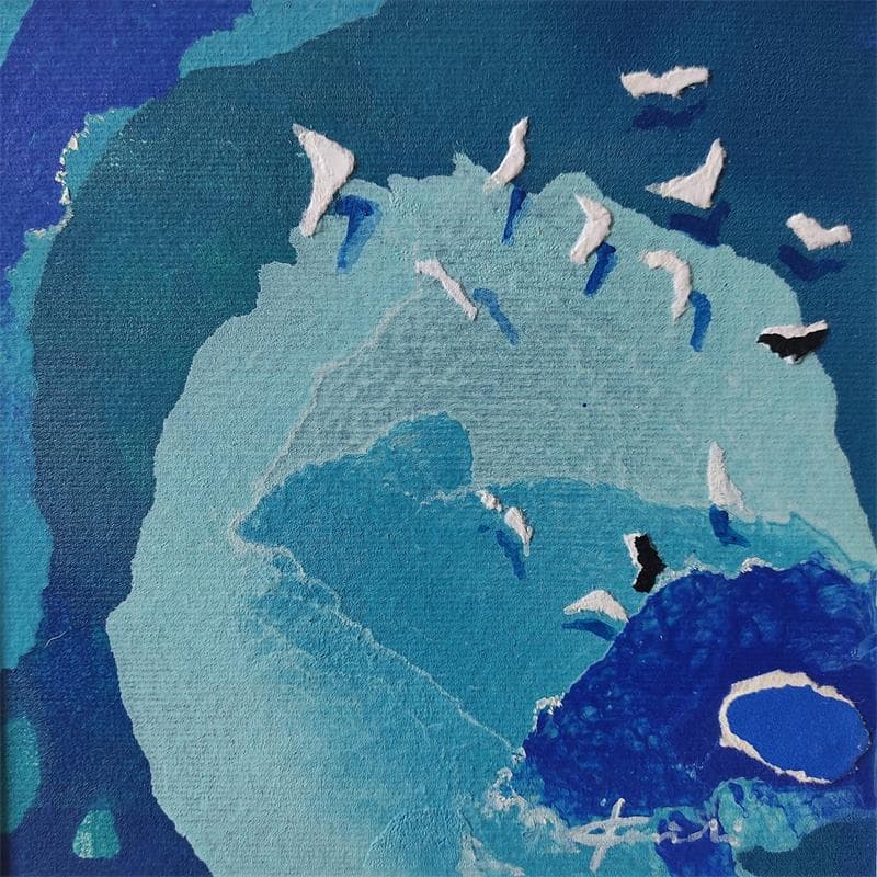 Peinture BIRDS 13 05 18 13.50 par Gozdz Joanna | Tableau Abstrait Minimaliste Acrylique