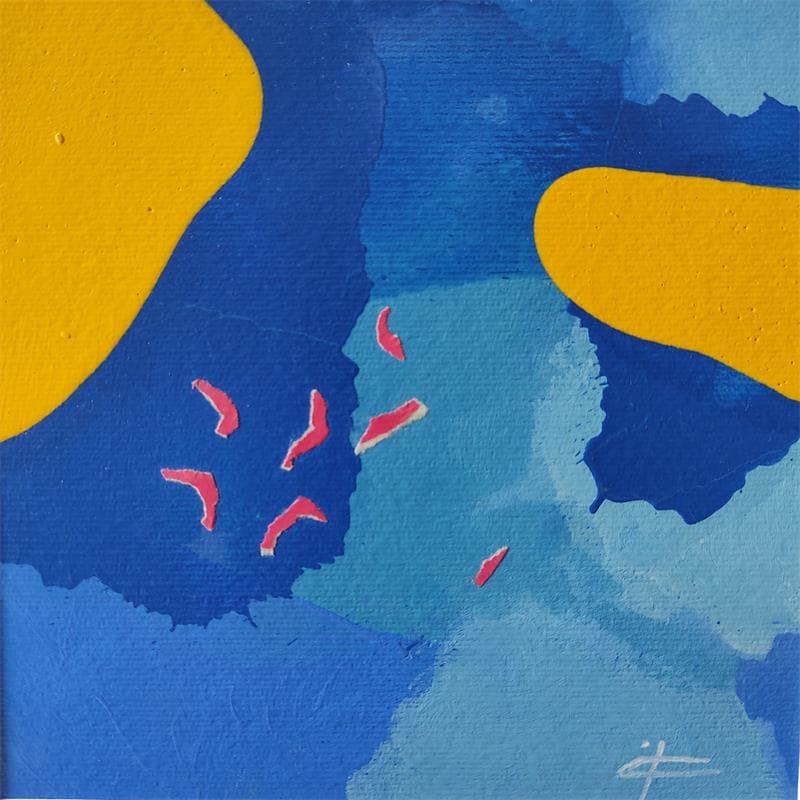 Pintura BIRDS 3 por Gozdz Joanna | Pintura Abstracto Minimalista Acrílico
