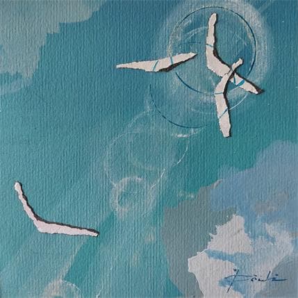 Peinture BIRDS 16 09 18 22.20 par Gozdz Joanna | Tableau Abstrait Acrylique minimaliste