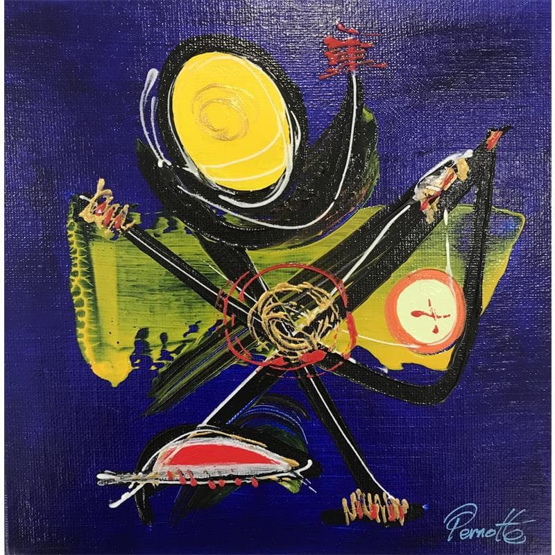 Painting Zic by Perrotte | Painting Abstract Minimalist Acrylic