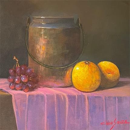 Painting simplicidade by Chico Souza | Painting Figurative Oil Still-life