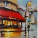 Painting Brasserie in Paris by Joro | Painting Figurative Urban Oil