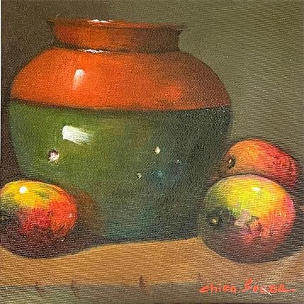 Painting antique by Chico Souza | Painting Figurative Oil Still-life