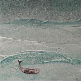 Peinture Vita smeralda par Roma Gaia | Tableau Figuratif Animaux, Marine, Minimaliste, Paysages