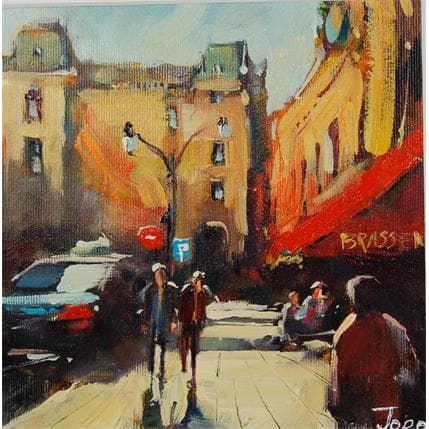 Painting 9 - brasserie parisienne by Joro | Painting Figurative Oil Urban