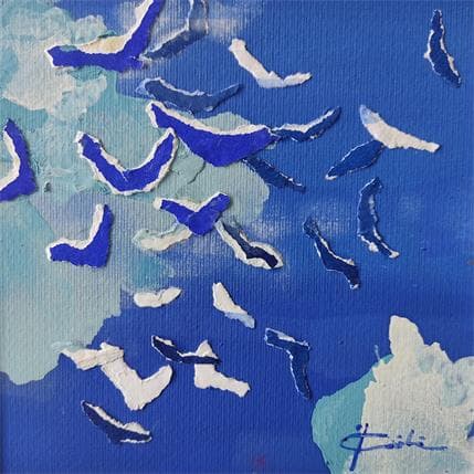 Peinture BIRDS 10 07 18 13 10 par Gozdz Joanna | Tableau Abstrait Acrylique minimaliste