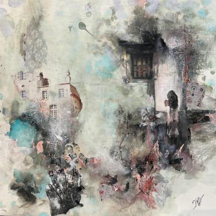 Painting SOLITAIRE by Bergeron Marie-Josée | Painting Figurative Acrylic, Oil Life style