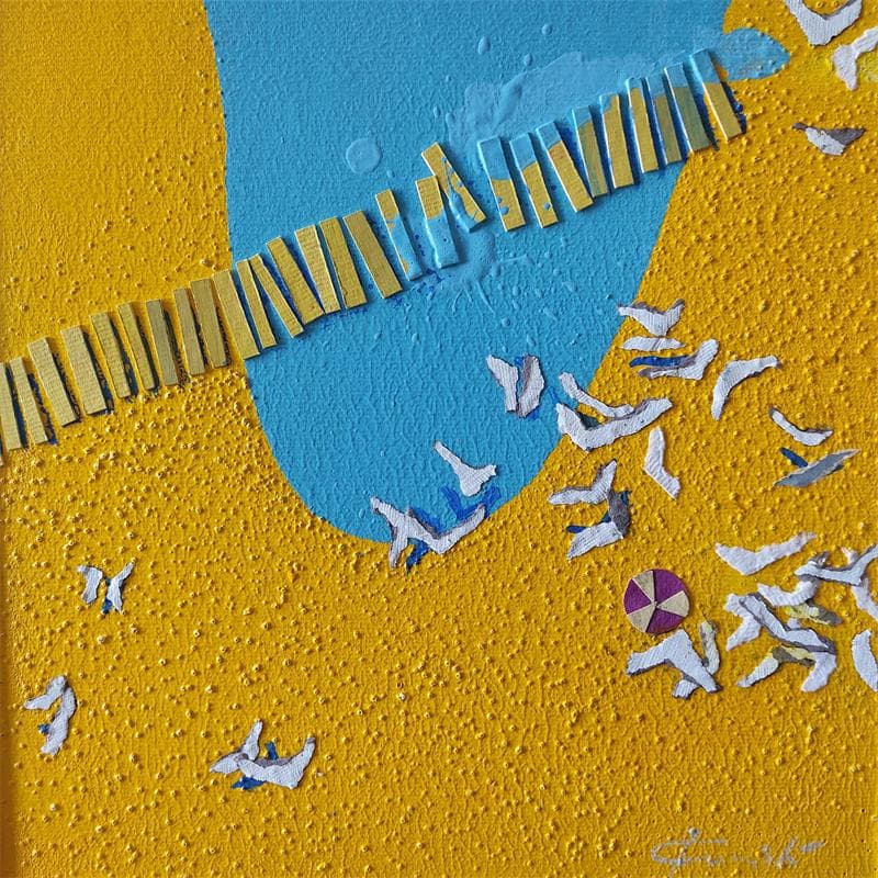 Peinture BIRDS 15 04 18 par Gozdz Joanna | Tableau Abstrait Minimaliste Acrylique
