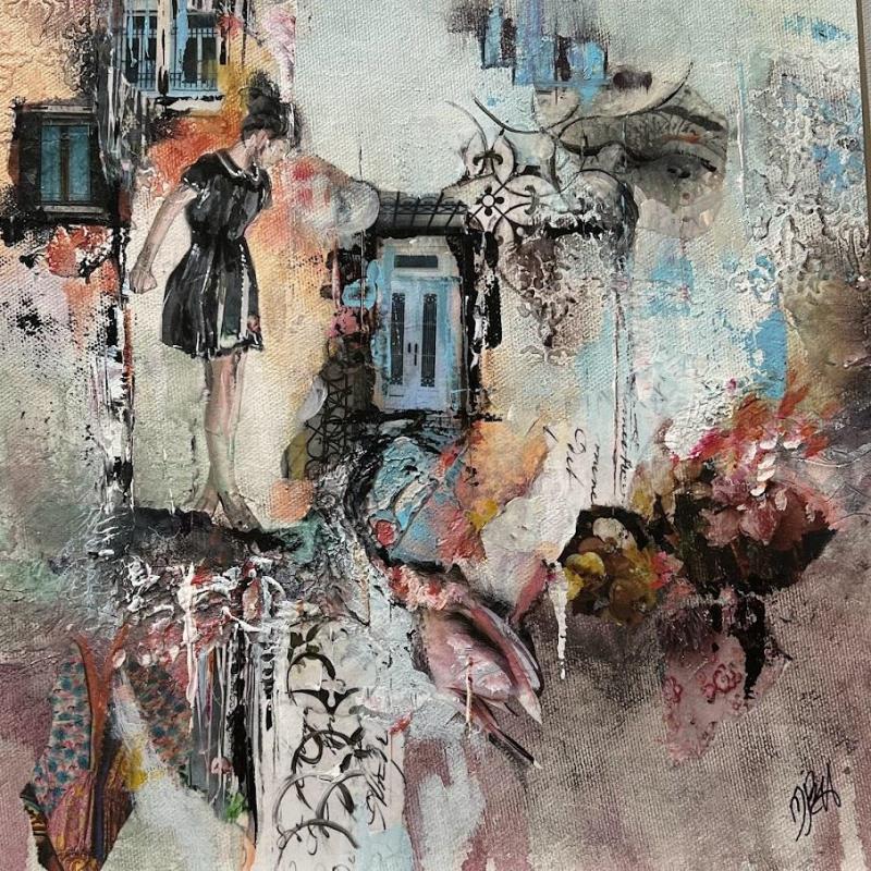 Painting SECRETS INSIDE by Bergeron Marie-Josée | Painting Figurative Life style Oil Acrylic