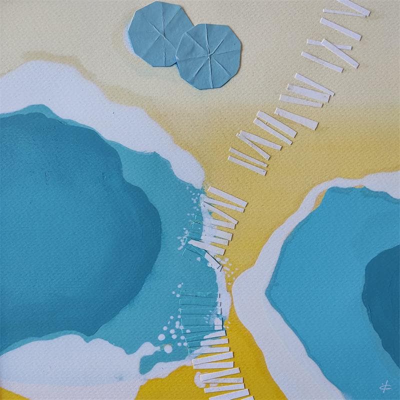 Peinture BEACH 5 par Gozdz Joanna | Tableau Abstrait Minimaliste Acrylique