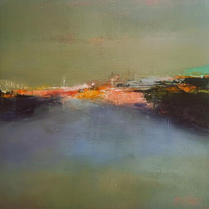 Peinture BRAINSTORMING P.4519 par Mercier Maryline | Tableau Abstrait Huile Minimaliste