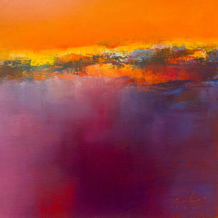 Peinture BRAINSTORMING XXVI par Mercier Maryline | Tableau Abstrait Huile Minimaliste