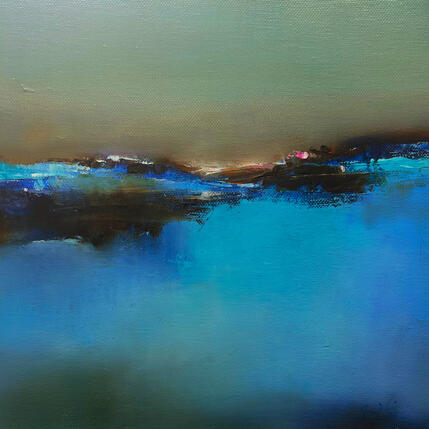 Peinture BRAINSTORMING BV15 par Mercier Maryline | Tableau Abstrait Huile Minimaliste