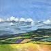 Peinture PAYSAGE DU LUBERON AOUT N°2 par Chen Xi | Tableau Abstrait Paysages Huile