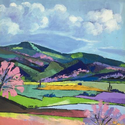 Painting Amour dans le Lubéron by Chen Xi | Painting Abstract Oil Landscapes