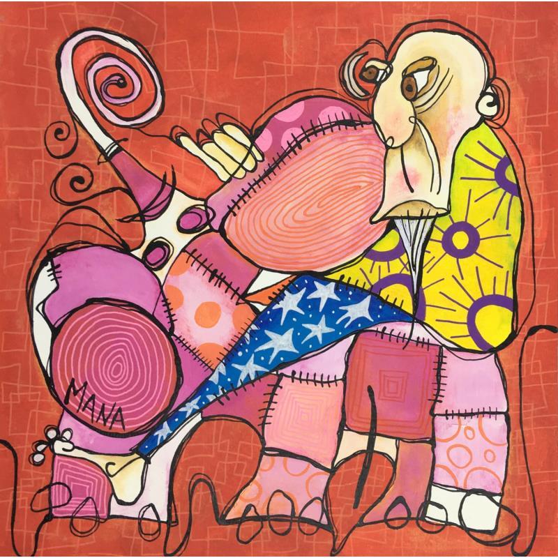 Painting LOCO PERO CONSCIENTE by Gorigoitia Karla  | Painting Raw art Life style Acrylic