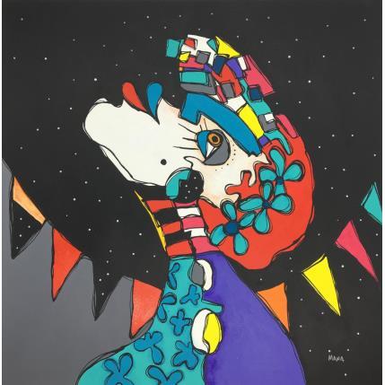 Gemälde BUSCANDO LA LUNA von Gorigoitia Karla  | Gemälde Art brut Acryl Alltagsszenen