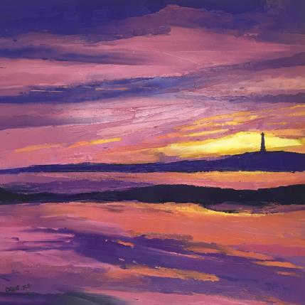 Painting Coucher de Soleil N°14 by Chen Xi | Painting Abstract Oil Landscapes