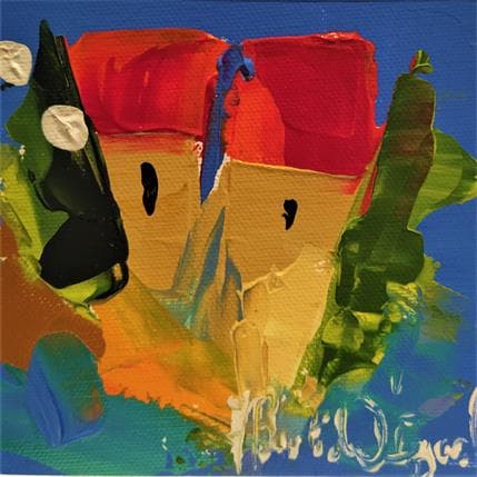 Gemälde UNE PENSEE POUR TOI ET MOI von Bastide d´Izard Armelle | Gemälde Abstrakt Acryl Landschaften