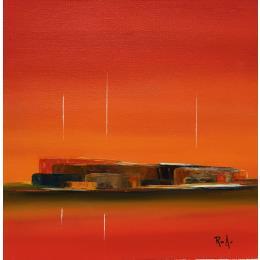 Gemälde SYMPHONIE COLOREE 15 von Roussel Marie-Ange et Fanny | Gemälde Abstrakt Öl Marine