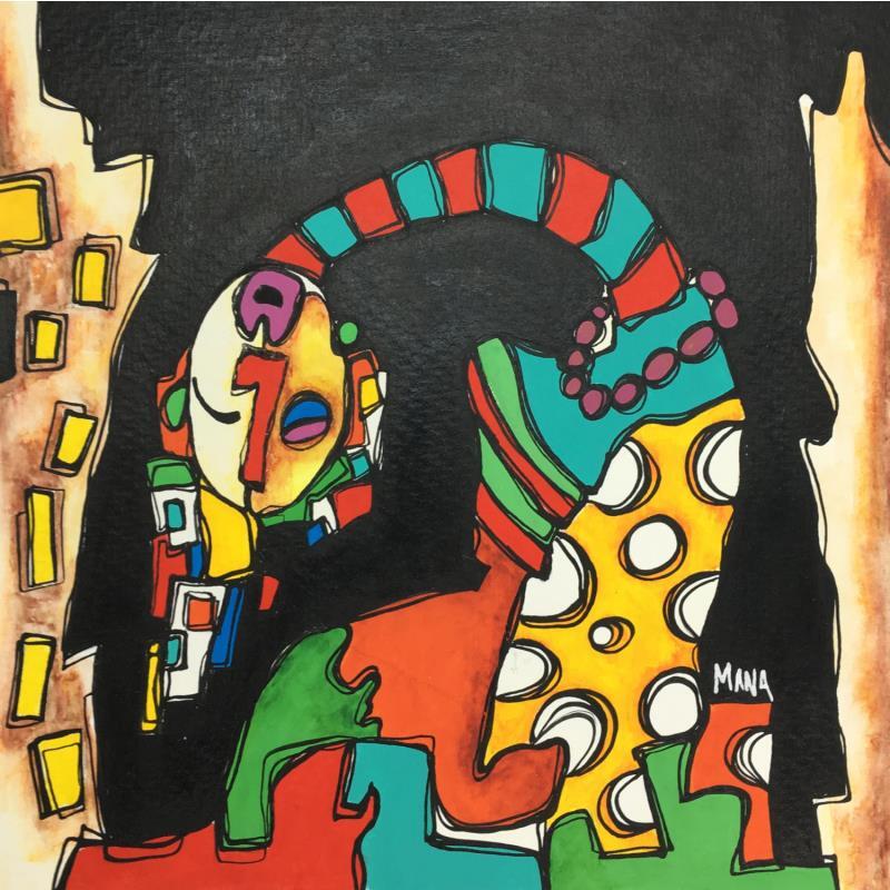 Peinture CANTO NOCTURNO par Gorigoitia Karla  | Tableau Art Singulier Scènes de vie Acrylique