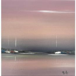 Peinture INVITATION A LA QUIETUDE 14 par Roussel Marie-Ange et Fanny | Tableau Abstrait Huile Marine