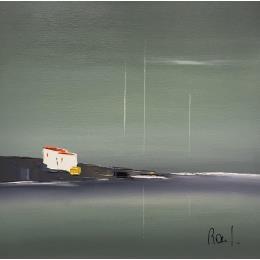 Gemälde RIVAGE 15 von Roussel Marie-Ange et Fanny | Gemälde Abstrakt Öl Marine