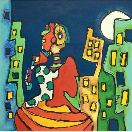 Gemälde LUNA HENA von Gorigoitia Karla  | Gemälde Art brut Acryl Alltagsszenen